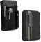 Sayram SP4 EDC Pouch Tasche, kompakter EDC Taschen Organizer aus gewachstem Canvas, Reißverschlusstasche für Herren, EDC Pocket Organizer für Kleingeld, Notizbuch, Taschenlampe – Ölwachs Schwarz