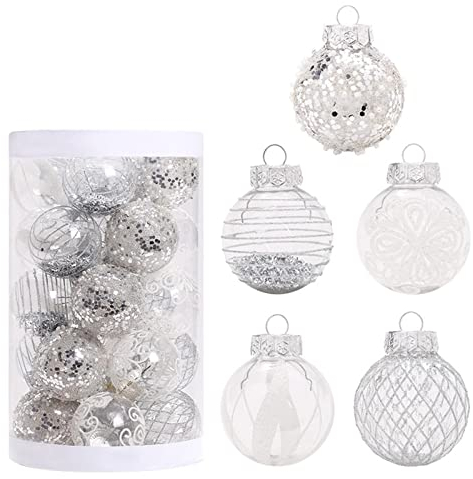 Weihnachtsbaumschmuck Kunststoff für Neujahrsparty Hochzeit Feiertag WeihnachtsdekorationWeihnachtsbaumkugeln mit Aufhänger Weihnachtsbaum Deko für Weihnachten Hochzeit Party