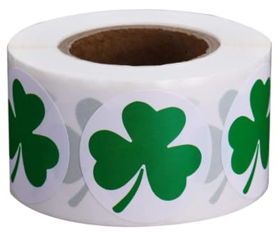 St. Patrick's Day Aufkleber Shamrock -Aufkleber vier Blatt Clover Green Lucky Sticker für Partyvorräte