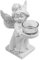 NUZAMAS Alas de ángel, candelabros, alas, figuras de ángel, figura de querubin, estatua con candelabro, decoración de boda, vela en forma de ángel para el hogar, escritorio, cena, fiesta, izquierda