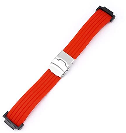 16mm Strap GA-2100 GA-110 GD-100 DW-5600 6900 GW-M5610 Silicone Watch Band Wrist Bracelet Accessories Adapter Fit For Casio Fit For G-Shock(Red)