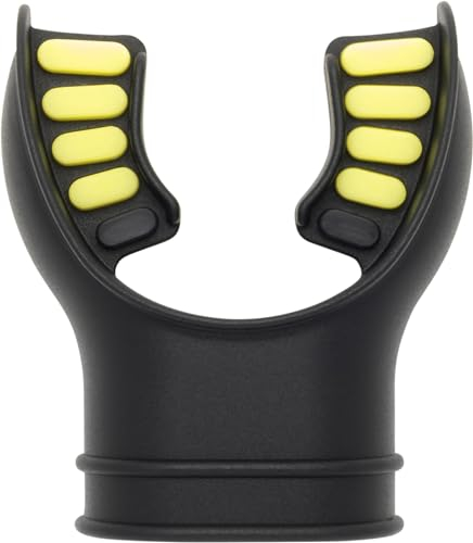 Cressi Silicone Mouthpiece 2 Tone Black/Yellow - Reines Hypoallergenes Silikon Mundstück für Tauchregulator, Zweifarbig Schwarz/Gelb, Einheitsgröße, Unisex