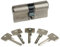 ABUS MAGTEC 2500 Doppelzylinder 45|45 | Magnet-Technologie | Kopierschutz Bohrschutz Ziehschutz | Not- und Gefahrenfunktion | Patentschutz | 5 Schlüssel + Sicherungskarte | Einzelschließend