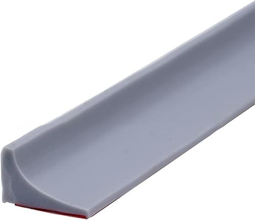 XUYUPU Soglie doccia, protezioni autoadesive per cucine e bagni, guarnizioni per piatti doccia, supporto adesivo in un unico pezzo, soglie doccia pieghevoli, water stopper (200cm,Grigio)