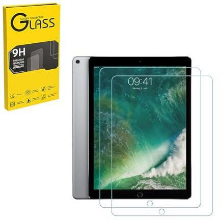 HYGMOCC Design für Apple iPad Pro 12,9 Zoll (Modell 2017) Displayschutzfolie aus gehärtetem Glas, kratzfest, blasenfrei, High Definition (2er-Pack)