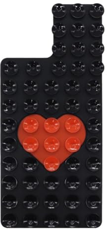 SHYKNYU Ventosas de silicona con forma de corazón de doble cara para teléfonos móviles G7C6, adhesivo fijo