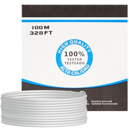 Brightium Cable de Red Cat.6 FTP Rígido AWG24 de 100m para conexiones de alta velocidad y redes estables en entornos domésticos y profesionales.