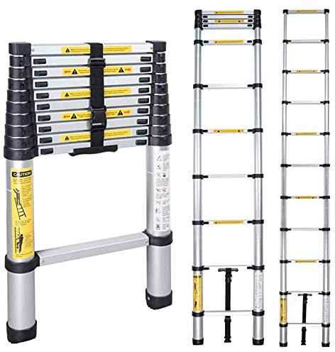 Telescopic Ladder Telescopic Ladders Multi-Purpose Extendable Ladder Telescopic Ladder Telescoping Extension Ladder 20ft / 16ft / 12.5ft / 10.5ft, Aluminum Telescopic Ladders for R