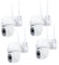 PNI Kit de 4 Piezas IP440 WiFi PTZ cámara de videovigilancia inalámbrica, 4MP, Zoom Digital, Ranura Micro SD, autónoma, Alarma de detección de Movimiento, Seguimiento de Movimiento