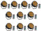 Glowingstage 10PCS Mini RGB LED Par Akku, Wiederaufladbar 12 LED Bühnenlicht Discolicht mit Fernbedienung LED Par Strahler, Partylicht für DJ Party Disco Bar Hochzeit Halloween Weihnachten