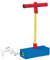 Relaxdays Pogo Jumper für Kinder, bis 80 kg, Hüpfspielzeug Outdoor, Bungee Hopper, mit Quietsche, Schaumstoff, bunt