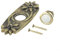 Elegante pulsante per campanello da esterno in metallo resistente, finitura bronzo anticato fornisce un uso duraturo