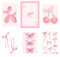 6 Stücke Rosa Ästhetischer Plakat, Süßes Modeplakat Für Mädchen, DIY -Wandkunst Zeichnen Hängende Ornamente, Kreative Wandzeitung Der Wand, Haus -Schlafzimmer Hanging Poster.