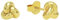 Amor Ohrstecker 925 Sterling Silber Damen Ohrschmuck, 0,8 cm, Gold, Knoten, Kommt in Schmuck Geschenk Box, 2039988