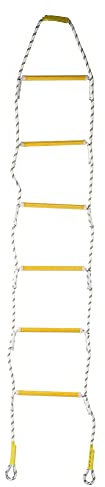 2m/6.6ft Portable Safety Soft Ladder, Fire Escape Rope Ladder, Nylon Soft Safety Ladder Engineering Outdoor Use for Underground Rescue, Fire Protection