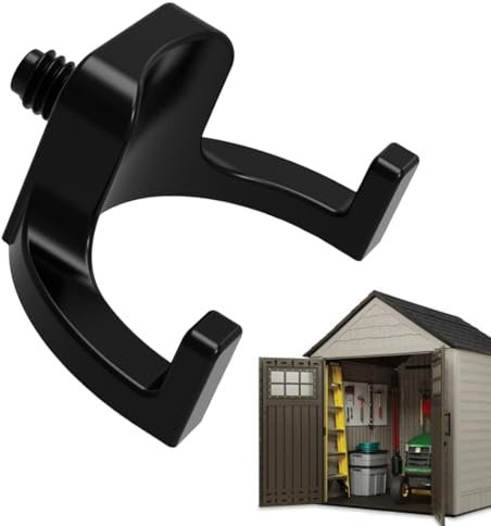 Shed Hooks Storage, Garage Organizer Hooks, 4.33x3.07in Wall Hanger Accessories, Heavy Duty Steel Construction, Rust Resistant Finish for Industrial, Home, Garden, Patio, Lawn