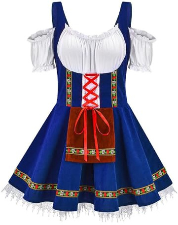 Vocole Women Beer Festival Costumes Women's Oktoberfest German Bavarnian Traditional Dirndl Halloween Fancy Dress