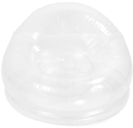 Transparenter Aufblasbarer Stuhl, Durchsichtiges Aufblasbares Sofa für Innen und Außenbereich, Ergonomisches Design mit Hochwertigem PVC Material, Leicht zu Tragen und Lagernd, Ideal für Wohnzimmer, G