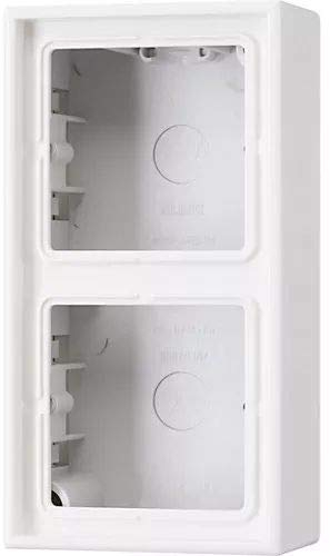 Jung LS582AWW Aufputz-Kappe mit Rahmen 2-Fach