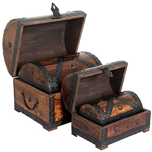 Bartl 110314 Piraten-Schatztruhen 4er Set