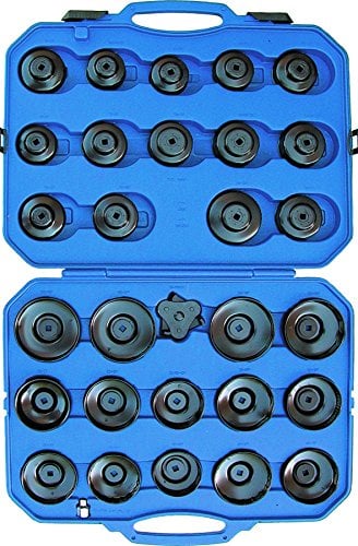 KUNZER 7FL30 PKW-Ölfilterkappensatz 30tlg – Glocken-Set zum Ein- / Ausbau von Öl- und Kraftstofffiltern vieler Marken