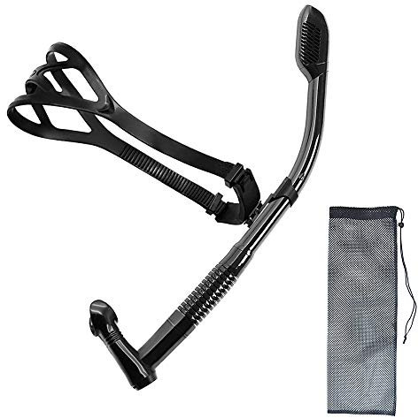 Uniswim Boccaglio da Nuoto con Funzione Girevole, per Allenamento, Nuoto, Snorkeling, Snorkeling, Snorkeling, boccaglio Comodo per Piscina in acque libere (Nero)