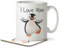 The Inky Penguin - I Love You This Much - Cute Penguin - Mug and Coaster, Ceramic, 11fl. oz.