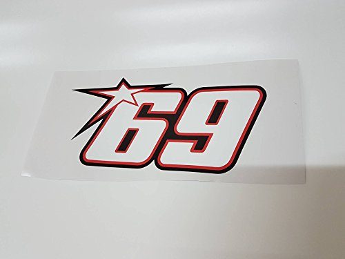 Startnummer Number #69 Nicky Hayden 69 Kentucky Kid weltmeister Aufkleber Sticker Decal Logo Auto Bike Car Helm