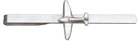 Pince à Cravate Spitfire, Pince à Cravate Avion, Faite Main, en Etain. Fabrication Française par Les Etains de Jumilhac