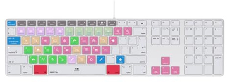 MMDW English Ablenton Live US&EU Layout Keyboard Cover for Apple G6 A1243 | With MB110B/B Numeric Keypad,Shortcut Key Printed,Dust‑proof,Anti‑scratch,Precise Fit,Keyboard Protector