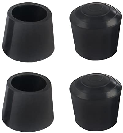 sourcing map 4pcs Leg Caps Tips 19mm Rubber Furniture Table Feet Cover Floor Protector Reduce Noise Prevent Scratches Black