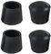 sourcing map 4pcs Leg Caps Tips 19mm Rubber Furniture Table Feet Cover Floor Protector Reduce Noise Prevent Scratches Black