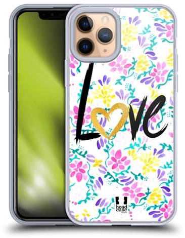 Head Case Designs Viñas Expresiones Doradas Caso Funda de Gel Suave Compatible con Apple iPhone 11 Pro