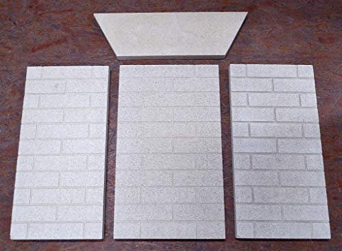 Feuerraumauskleidung für Faber Ilseborg Kaminöfen - Vermiculite - 4-teilig