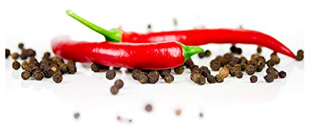 Tulup Glas-Bild Wandbild aus Glas - Wandkunst - Wandbild hinter gehärtetem Sicherheitsglas - Dekorative Wand für Küche & Wohnzimmer 120x60 - Essen & Getränke - Chilli Pfeffer - Rot