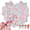 VETPW 1000+ Stück Gemischt Nagelsticker, Nagelaufkleber Wassertransfer Nagel Abziehbilder mit Muster Liebesherz Lippen Briefe für Nail Art Dekoration, DIY Nagel Tattoo Aufkleber NagelDesign Maniküre