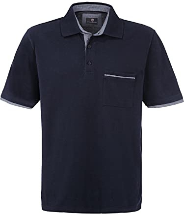 Jan Vanderstorm Herren Kurzarm Poloshirt Melker dunkelblau,6XL - 76/78