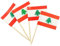 JBCD 200 Stück Libanon-Flagge Zahnstocher, libanesische Flaggen, Cupcake-Topper, Dekoration, Cocktail-Zahnstocher, Flagge, Kuchendekoration, Mini-Flagge, Cupcake-Picks