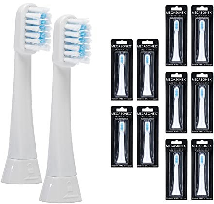 10x Megasonex Bürstenköpfe flat medium