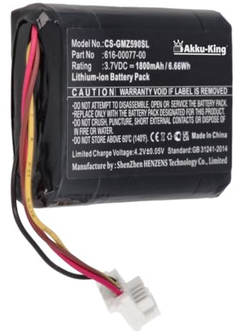 Akku kompatibel mit Garmin 616-00077-00 - Li-Ion 1800mAh - für Zumo 590, 590LM, 595, 595LM, 010-01603-10