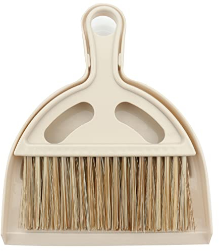 Roellgs Mini Dustpan and Brush Set, Small Broom and Dustpan Cleaning Set for Office Home Desk Desktop Counter Drawer Keyboard Car Cleaning