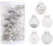 Fotrsta 25 ornamenti per palline di Natale argentate, decorazioni natalizie per albero di Natale, decorazioni da appendere per feste e feste, set con corda per appendere