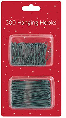 1ABOVE 300 Pk Assorted Sizes Ornaments Hook | Christmas Tree Decorations | Christmas Baubles Hanging Hooks (Green)