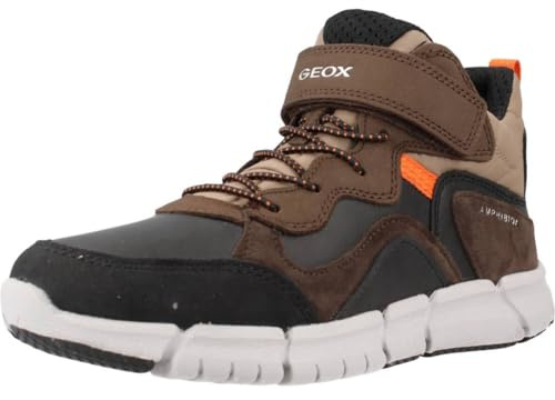 Geox J Flexyper Boy B Abx Ankle Boot, Chestnut/Coffee, 28 EU
