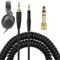 V-MOTA Replacement Spring Coiled Aux Cable Extension Cord with 6.35mm Adapter for Sennheiser HD6 Mix HD7 HD8 DJ Headphones,10 Foot
