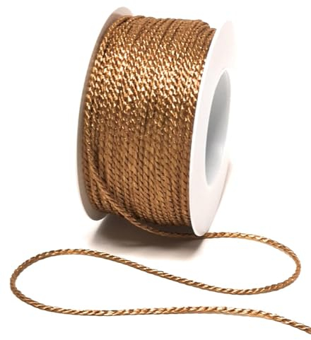 s.dekoda Kordel 50m x 2mm Kupfer Seesen Drehkordel Dekoband Kordelband Kordelschnur