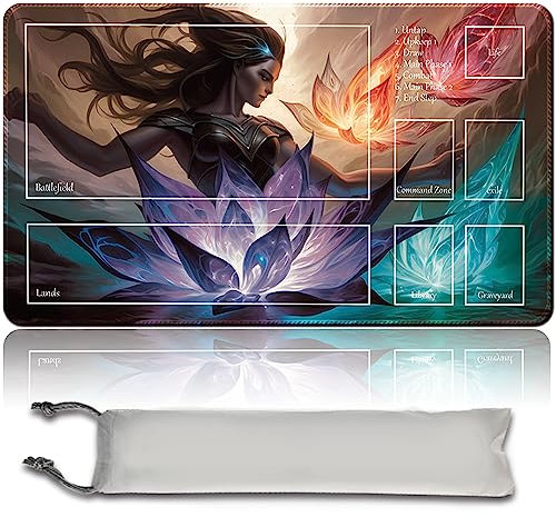 MPLR BOARD GAME Brettspiel MTG Spielmatten+Kostenlose wasserdichte Bag,Stitched Edges,Smooth Rubber Surface,MTG PlayMat with Zones(An original MTG Playmat)