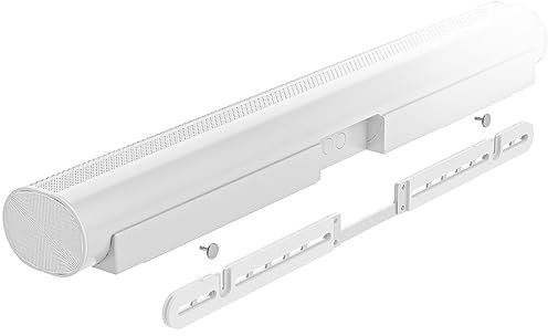 WALI Soundbar Mount for Sonos Arc and Sonos Arc Ultra, Low Profile Sound Bar Wall Mount Bracket, Minimalist Design, Easy to Install, Perfect for Under TV Installation (SON003-W), White