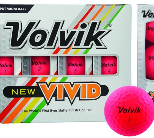 Volvik Vivid Golfbälle, Rosa, 12 Stück