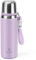 Stainless Steel Flask with Cup 700ml/23.6oz Vacuum Insulated Thermo Bottle Keep hot and Cold Water Bottles Coffee flasks.(Purple)